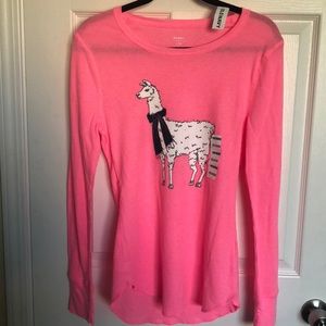 Pink long sleeved shirt